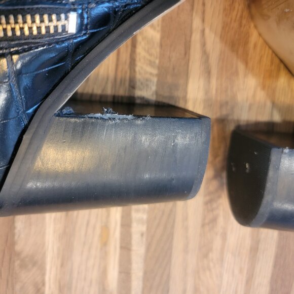 Michael Michael Kors Farrah Tronchetto Donna Embossed Boots Black - Picture 5 of 9